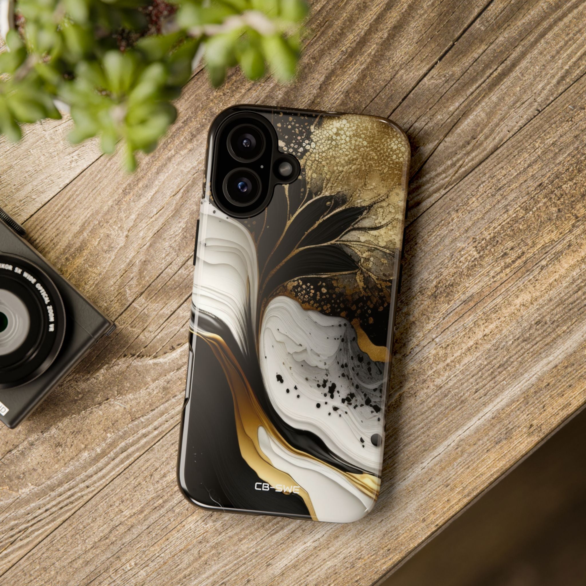 Gold Swirl Elegance - iPhone Case