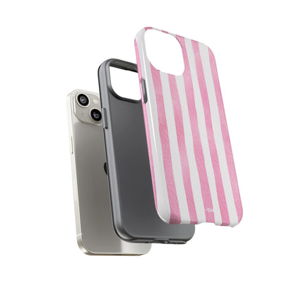 Pink Watercolor Stripes - iPhone Case