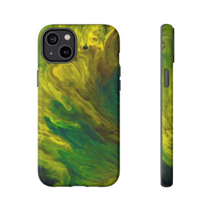 Neon Yellow Ink Art iPhone Case (Protective) iPhone 14 Plus Matte Phone Case