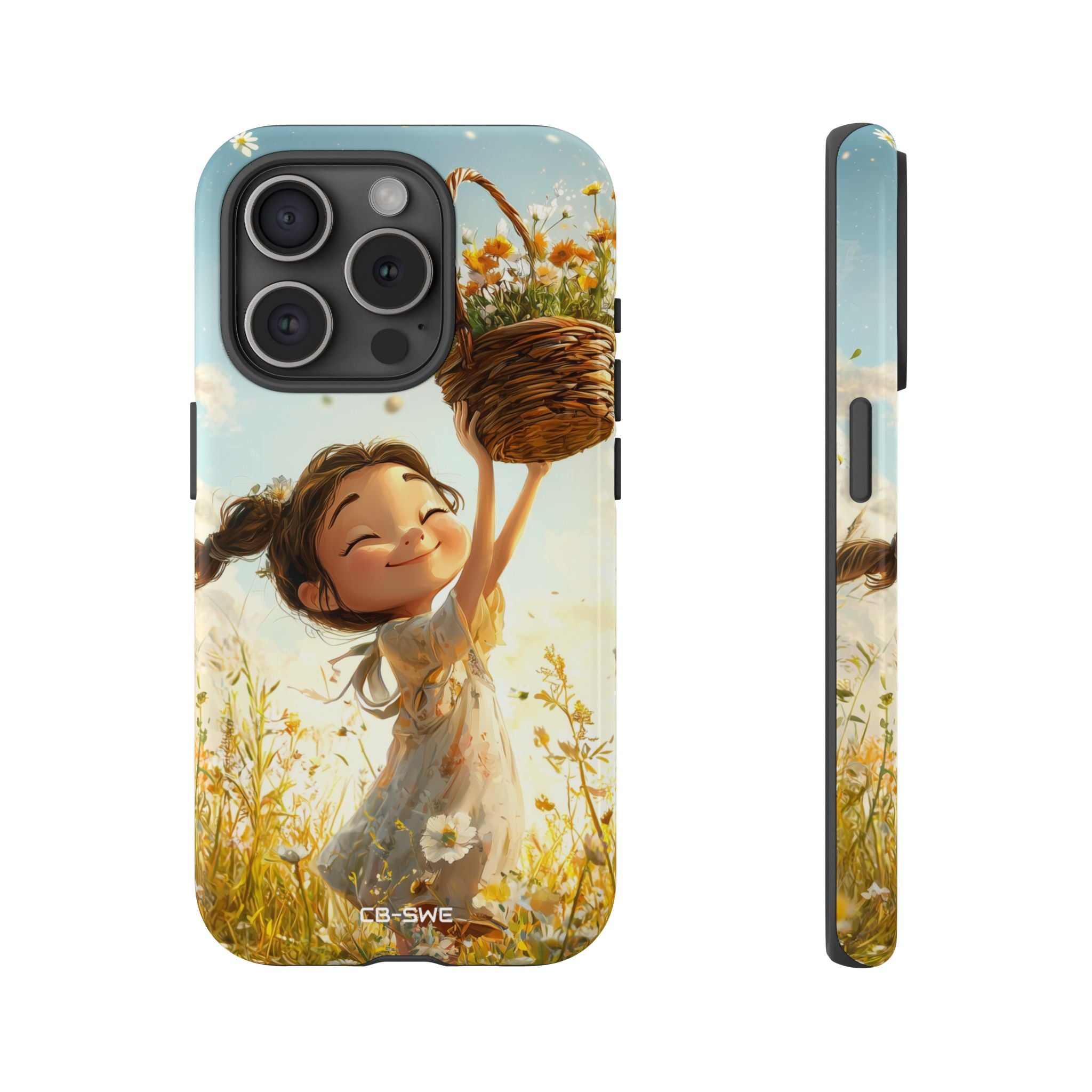 Joyful Girl Leaps - iPhone Case