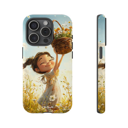 Joyful Girl Leaps - iPhone Case