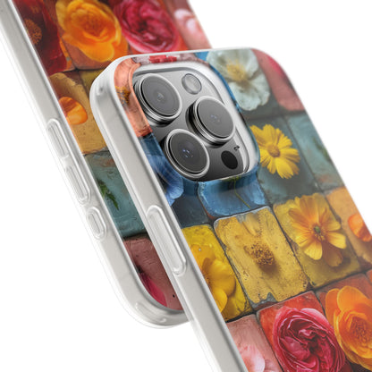 Vibrant Floral Tiles - Flexi iPhone 16 Phone Case