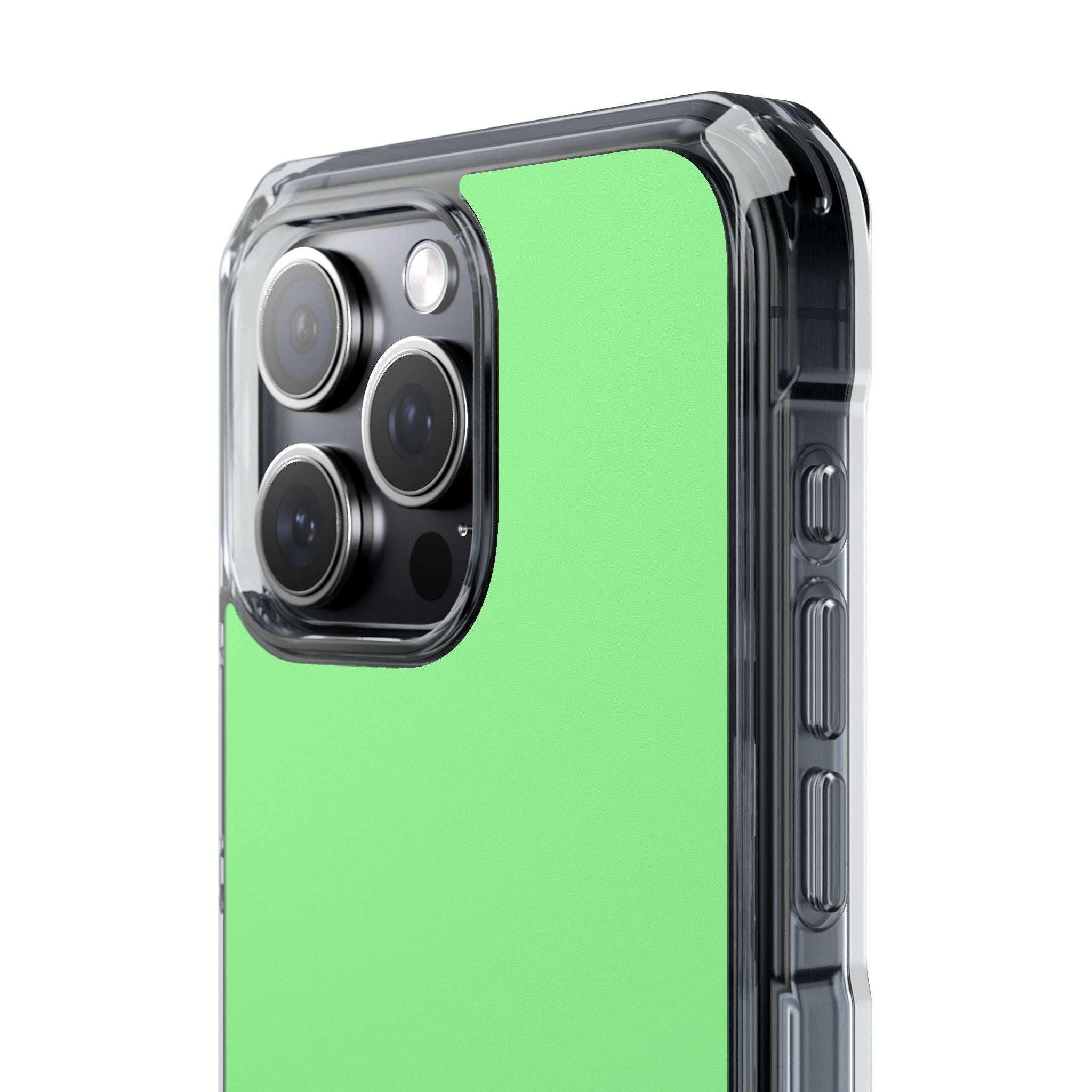 Pale Green iPhone 15 - Clear Impact Phone Case