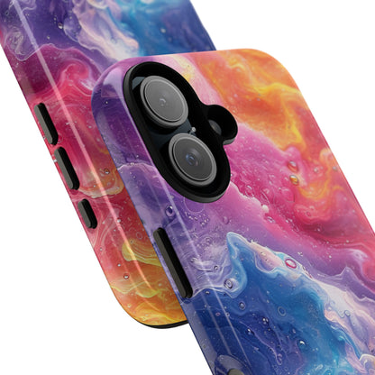 Abstract Blue Pink Waves - Tough iPhone 16 Phone Case