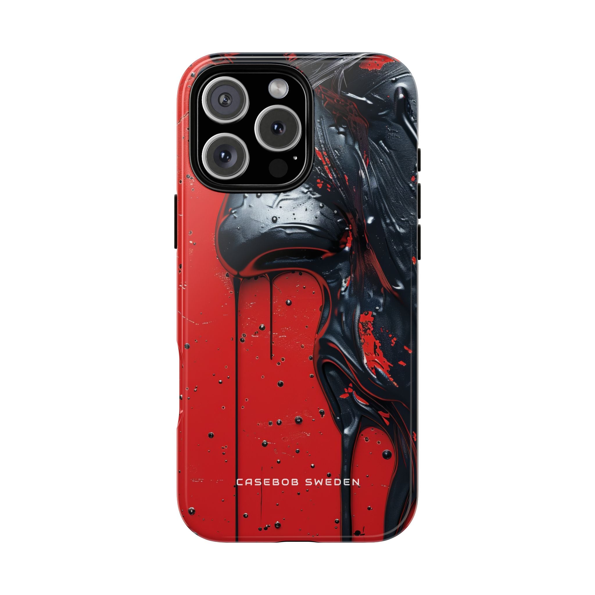 Textured Crimson Bloom iPhone 16 - Tough Phone Case