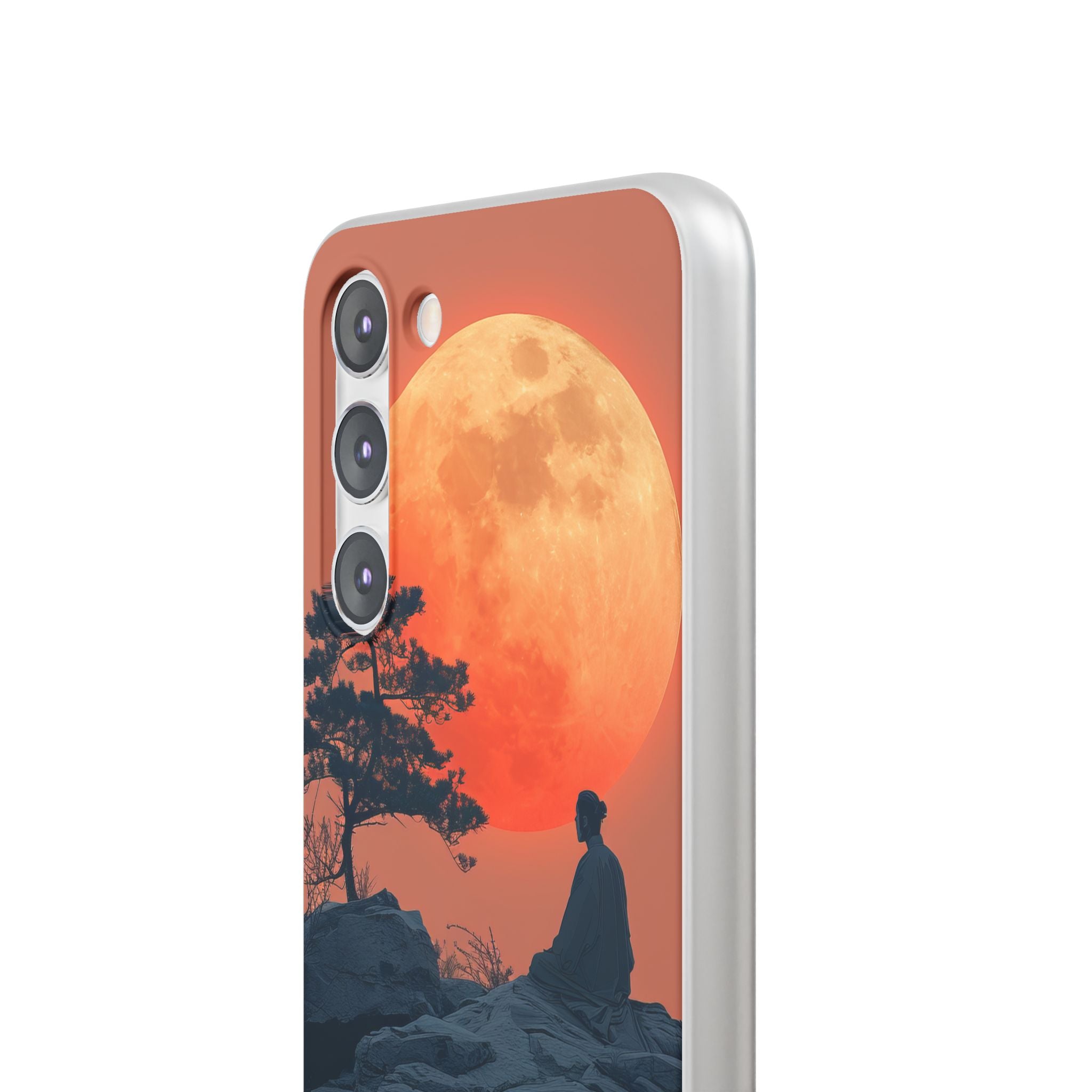 Zen Tranquility Under a Red Moon Samsung S23 - Flexi Phone Case