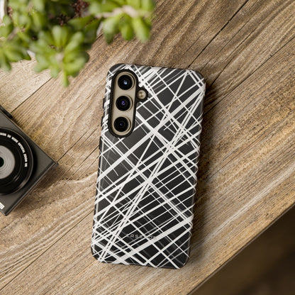 White Line Elegance - Protective Phone Case