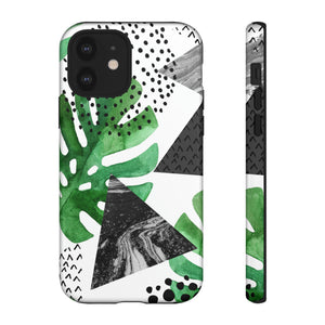 Grunge Green Tropical - Protective Phone Case