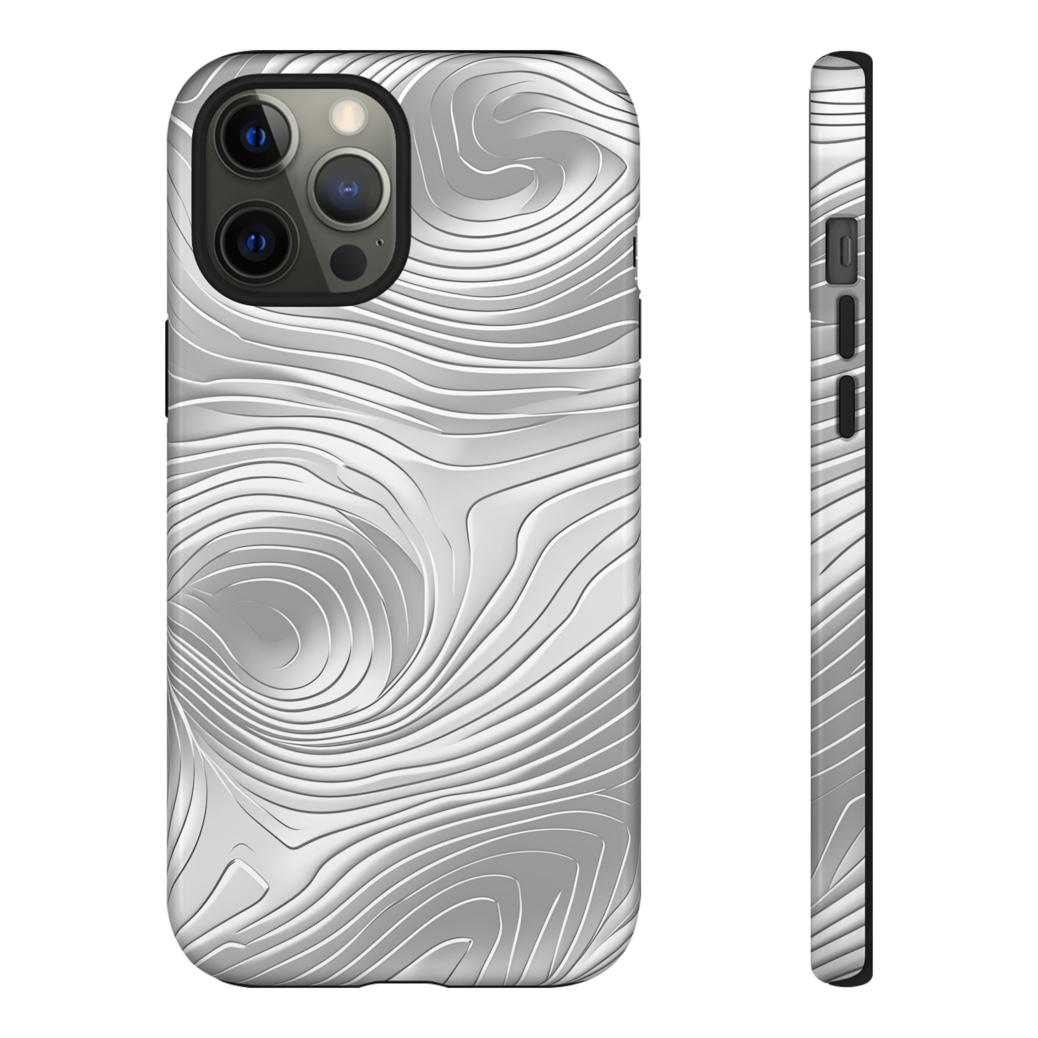 Sleek Grey Abstract Lines Case - Protective Phone Case