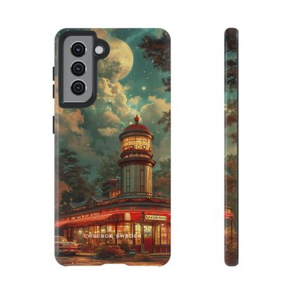 Vintage Moonlit Diner Fantasy  Samsung S21 - Tough Phone Case