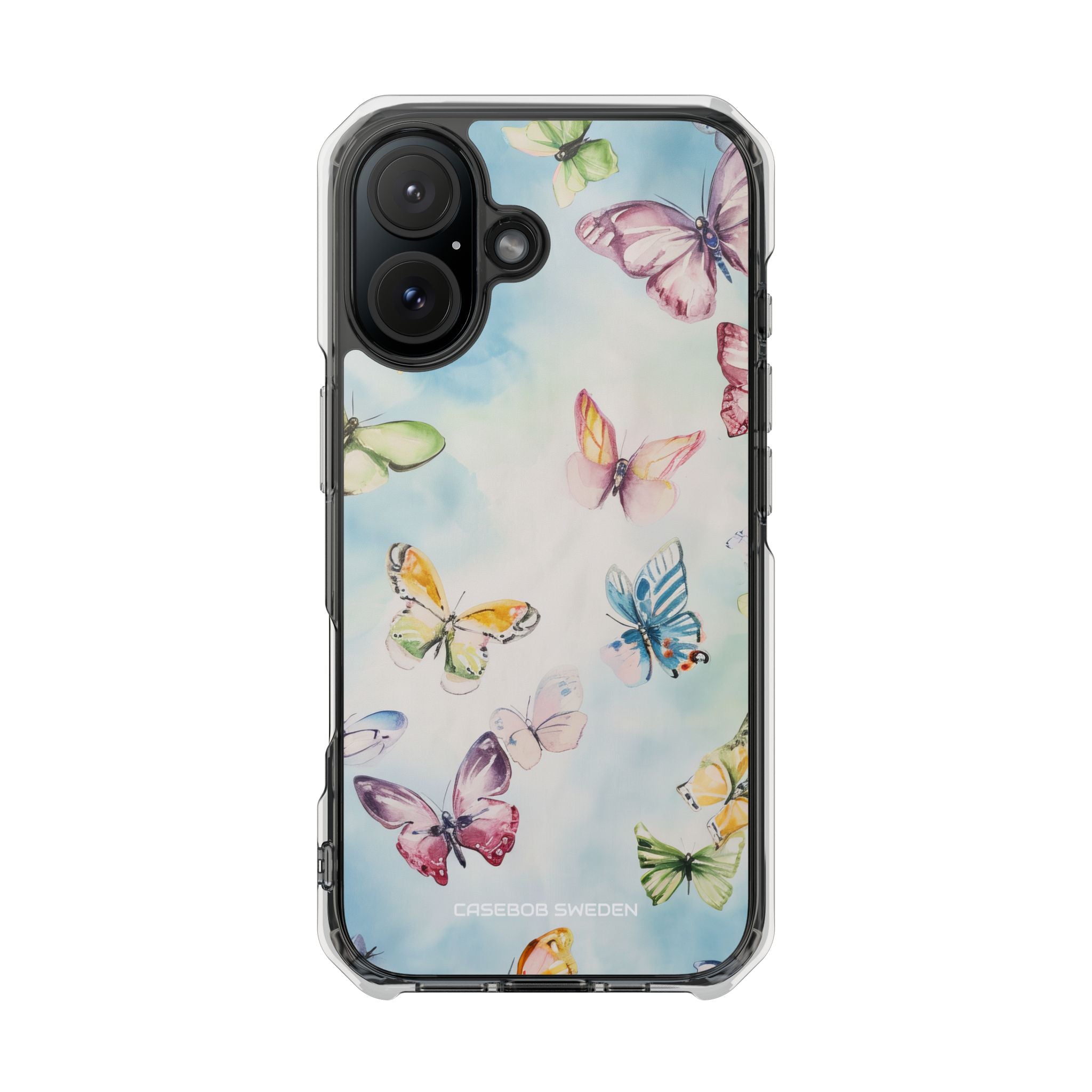 Watercolor Butterfly Bliss - Clear Impact iPhone 16 Phone Case