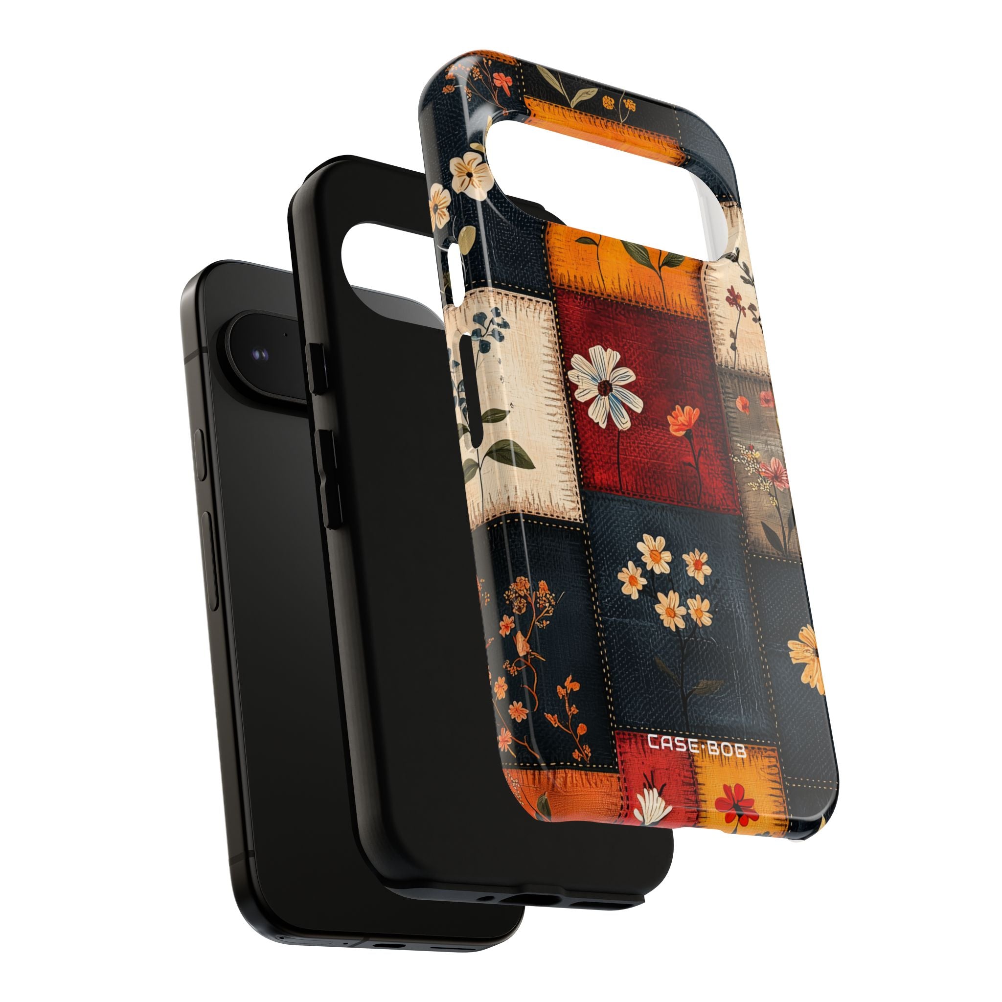Patchwork Blooms Google Pixel 9 Pro Case - Tough