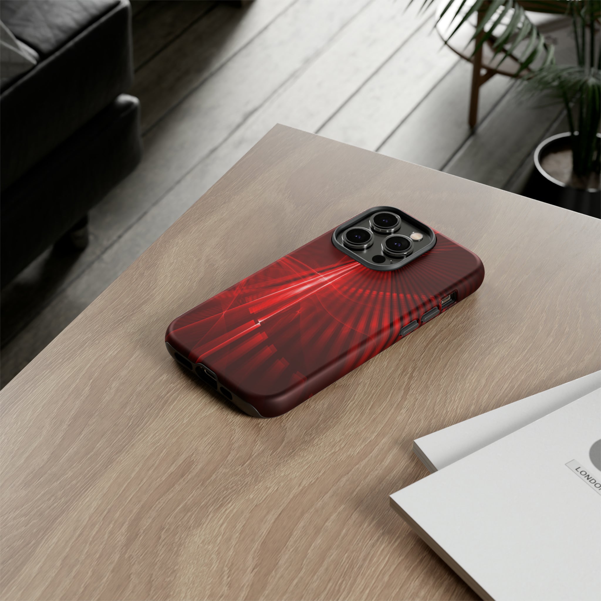 Red Disco Lights - Protective Phone Case