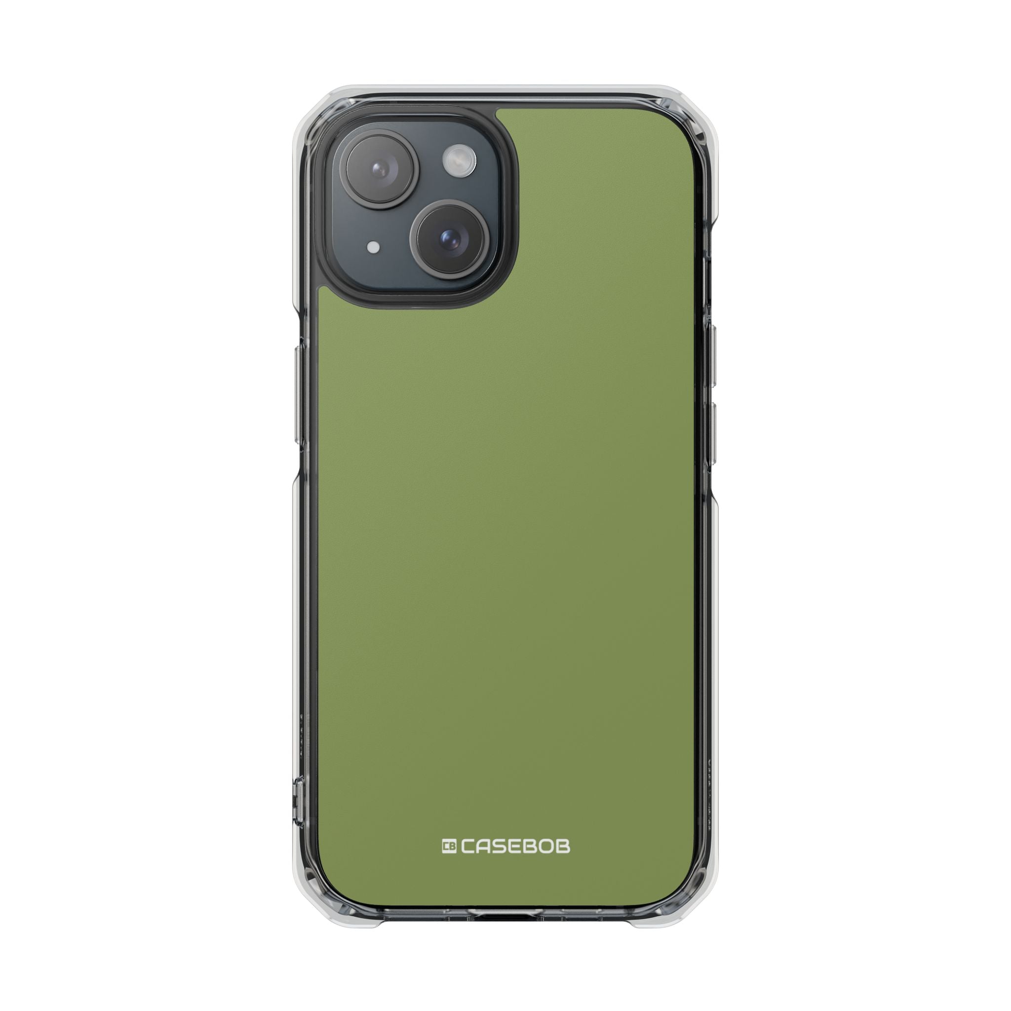 Moss Green - Clear Impact Case for iPhone