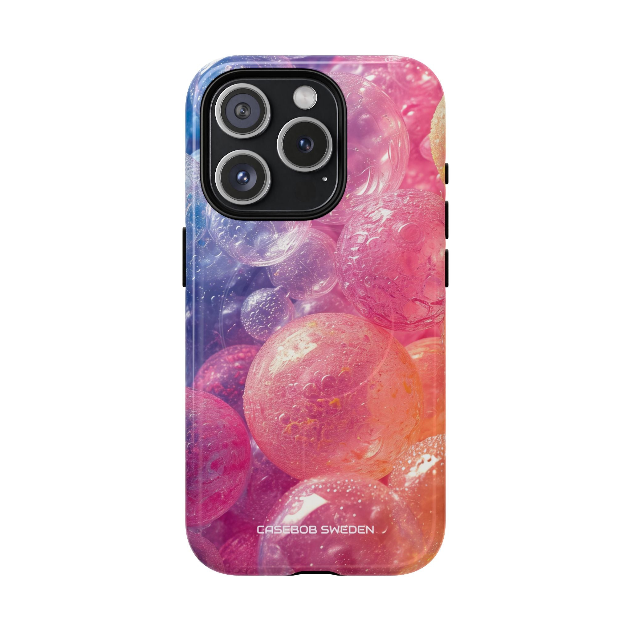 Pink Blue Glossy Spheres - Tough + MagSafe® iPhone 15 Phone Case