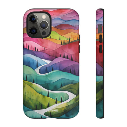 Whimsical Colorful Valleys - iPhone Case