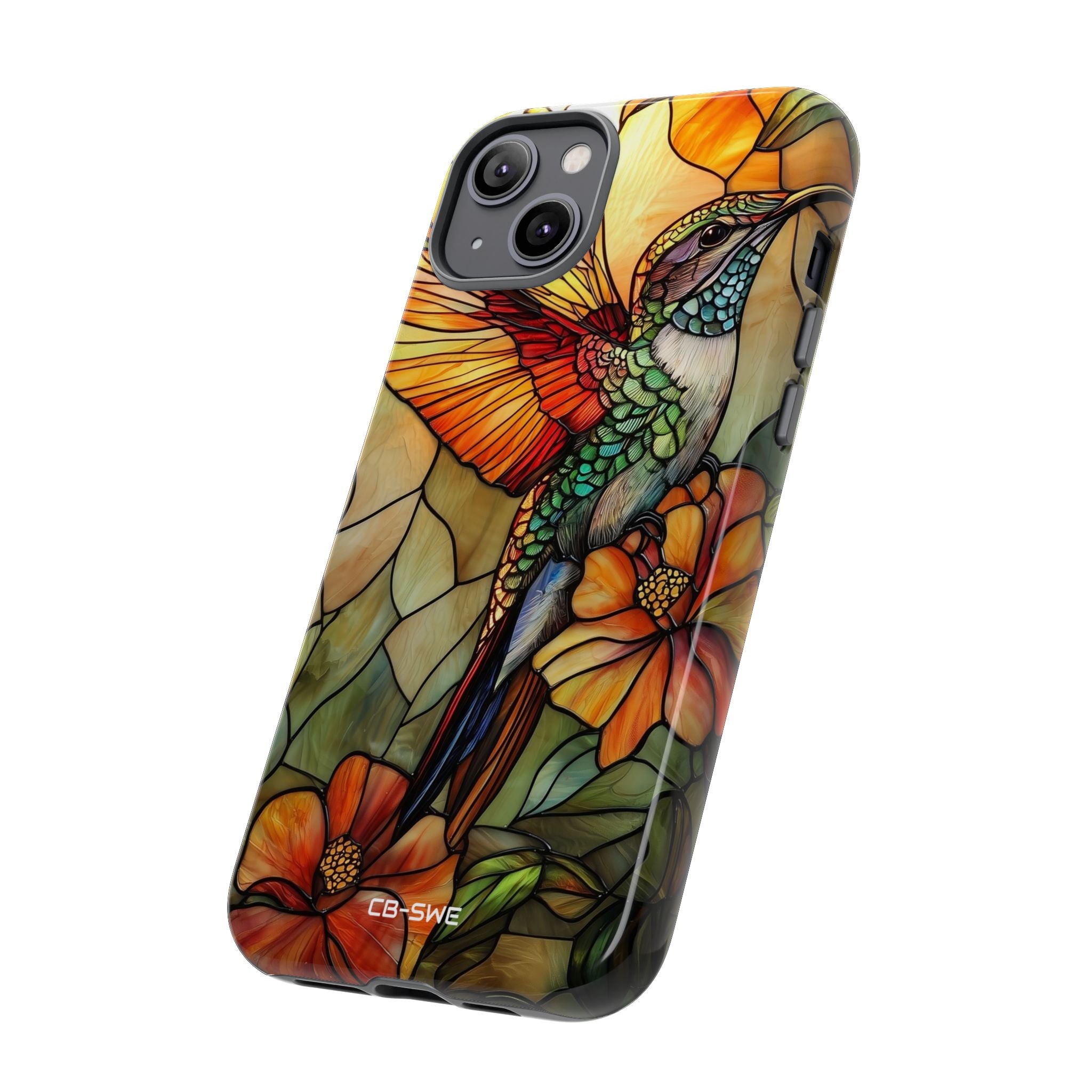Hummingbird Dances Among Flowers - iPhone Case
