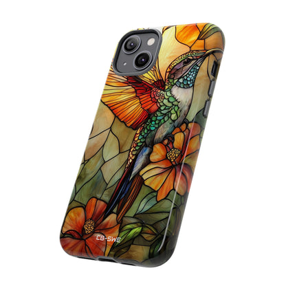 Hummingbird Dances Among Flowers - iPhone Case
