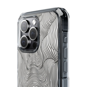 Fluid Waves - Phone Case for iPhone (Clear Impact - Magnetic)