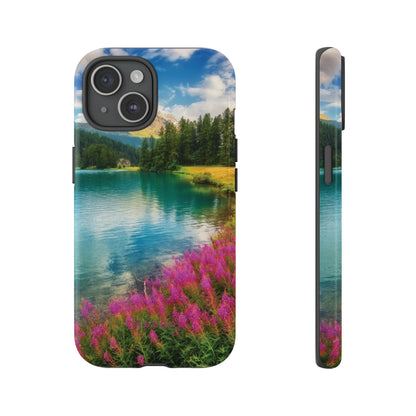 Azure Alpine Lake Phone Case - Protective Phone Case