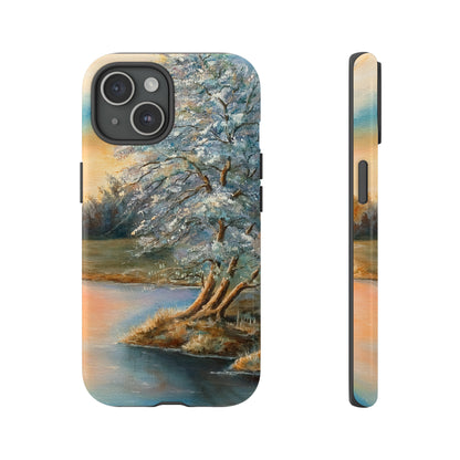 Oil Panting - Sunset on the lake - Protective Phone Case