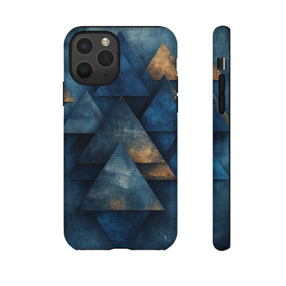 Blue Geometric Harmony - Protective Phone Case