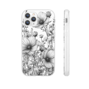 Monochrome Flora | Flexible Phone Case for iPhone