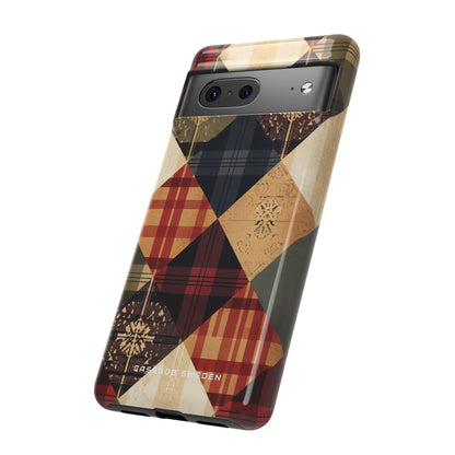 Rustic Geometric Patchwork Harmony Google Pixel 7 - Tough Phone Case