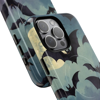 Glowing Bat Swarm iPhone 15 Pro Max Case - Tough+