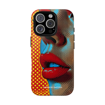 Yellow Red Pop Art Portrait - Tough iPhone 16 Phone Case