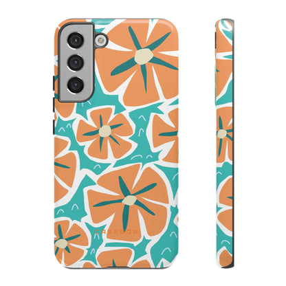 Orange Happy Flower - Protective Phone Case