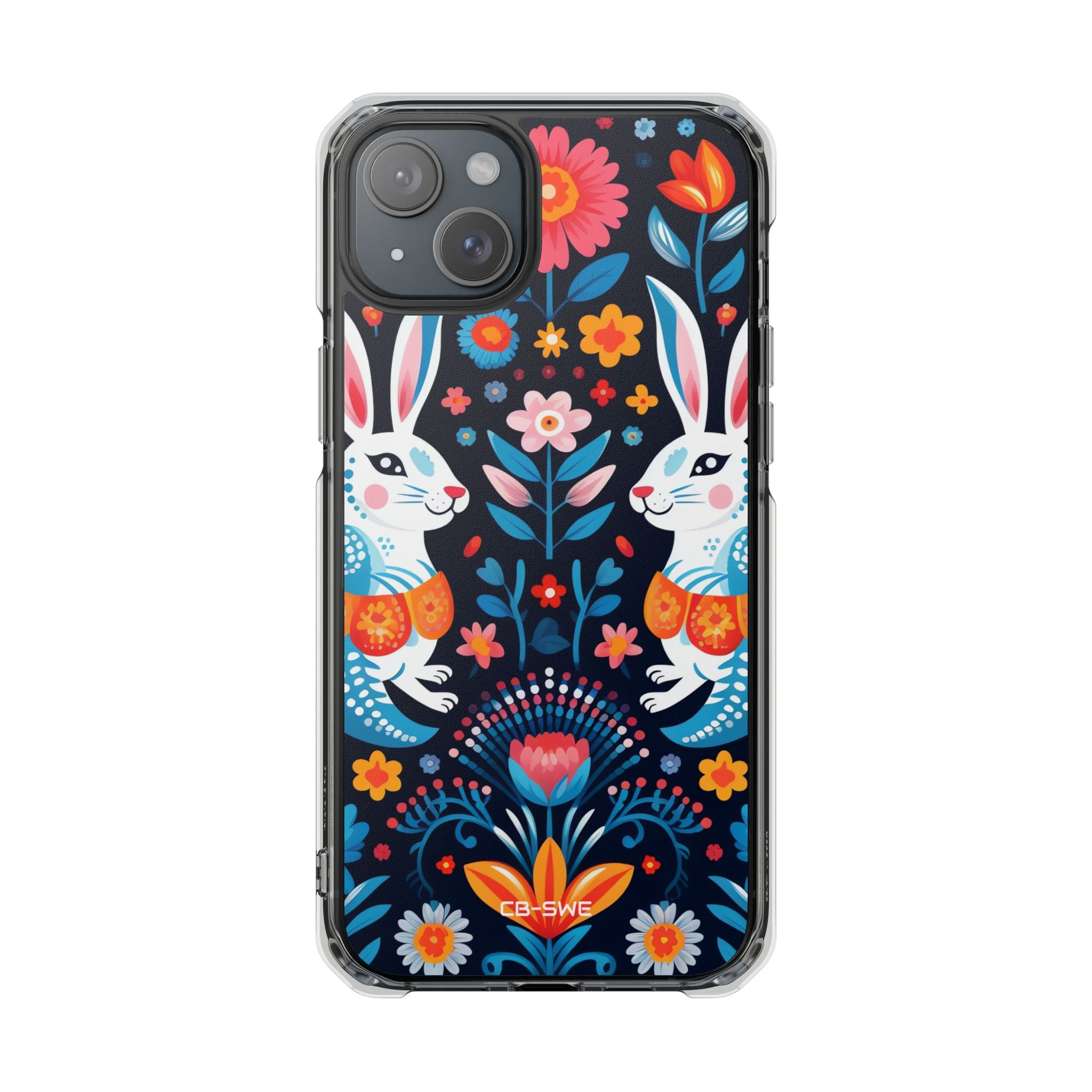 Bunnies Hop Flowers iPhone Case - Impact