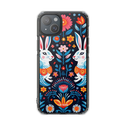 Bunnies Hop Flowers iPhone Case - Impact