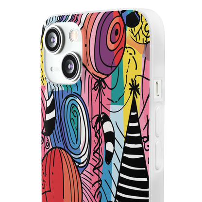 Vibrant Party Whimsy | Flexible Phone Case for iPhone