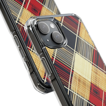 Plaid Diamond Tapestry iPhone 15 - Impact Clear+