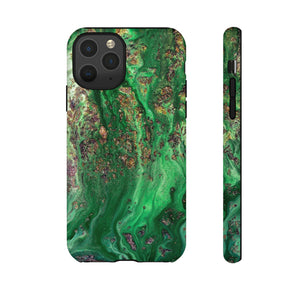 Green Sparkle Ink Art - Protective Phone Case