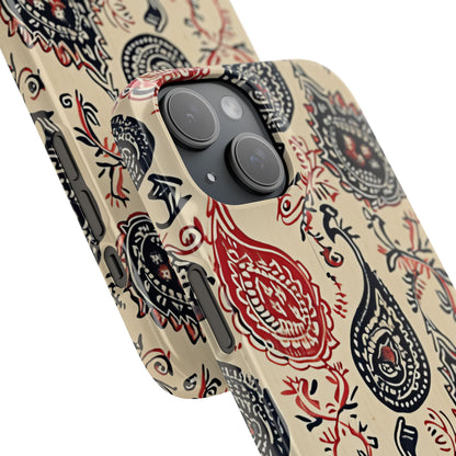 Vintage Paisley Elegance iPhone 15 - Slim Phone Case