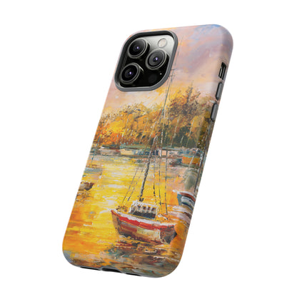 Oil Painting - Harbor View - Protective Phone Case