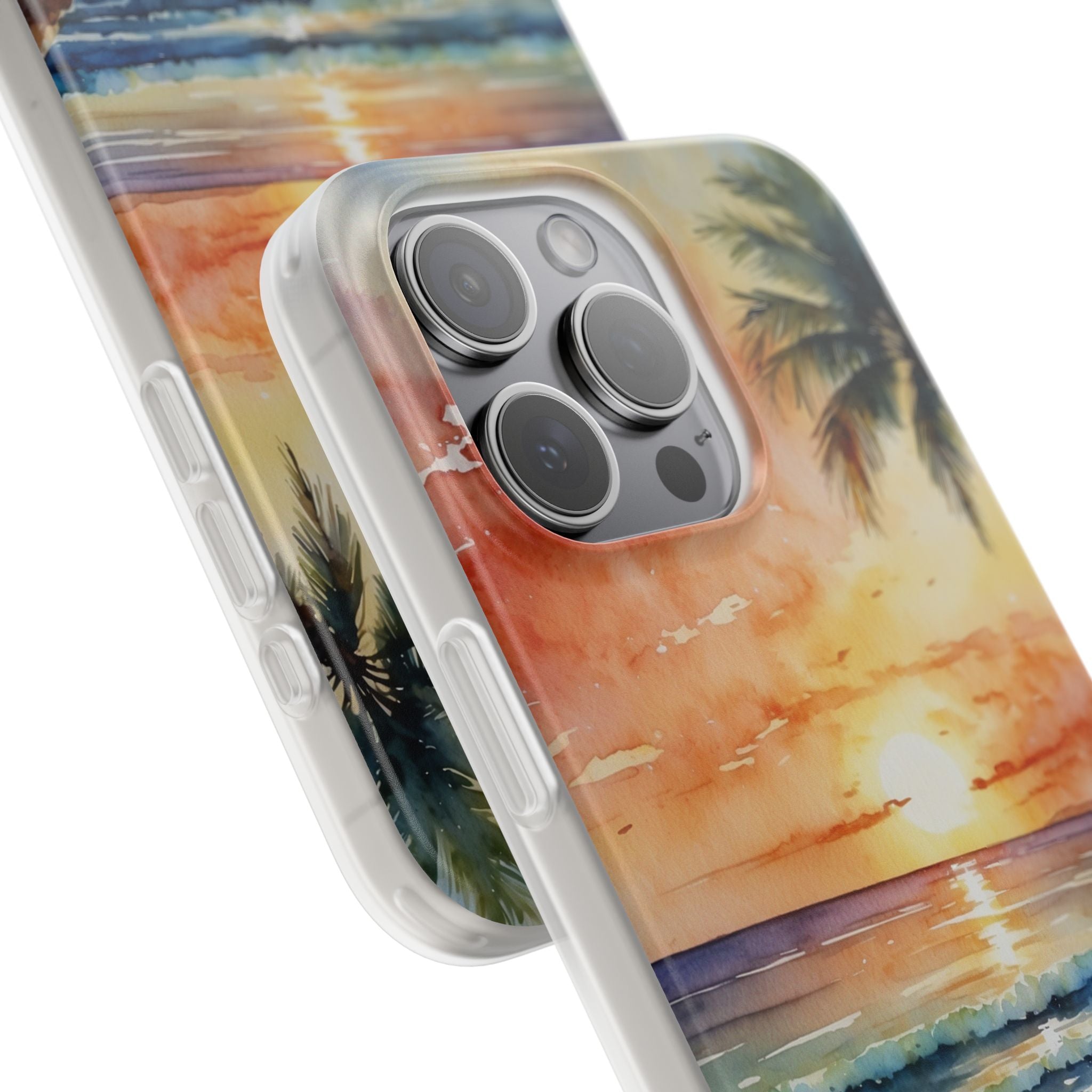 Sunset Palm iPhone 15 Pro Max Case - Soft