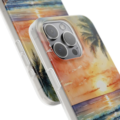 Sunset Palm iPhone 15 Pro Max Case - Soft