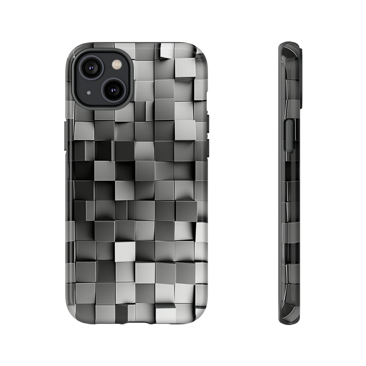 Monochrome Square Gradient - Protective Phone Case