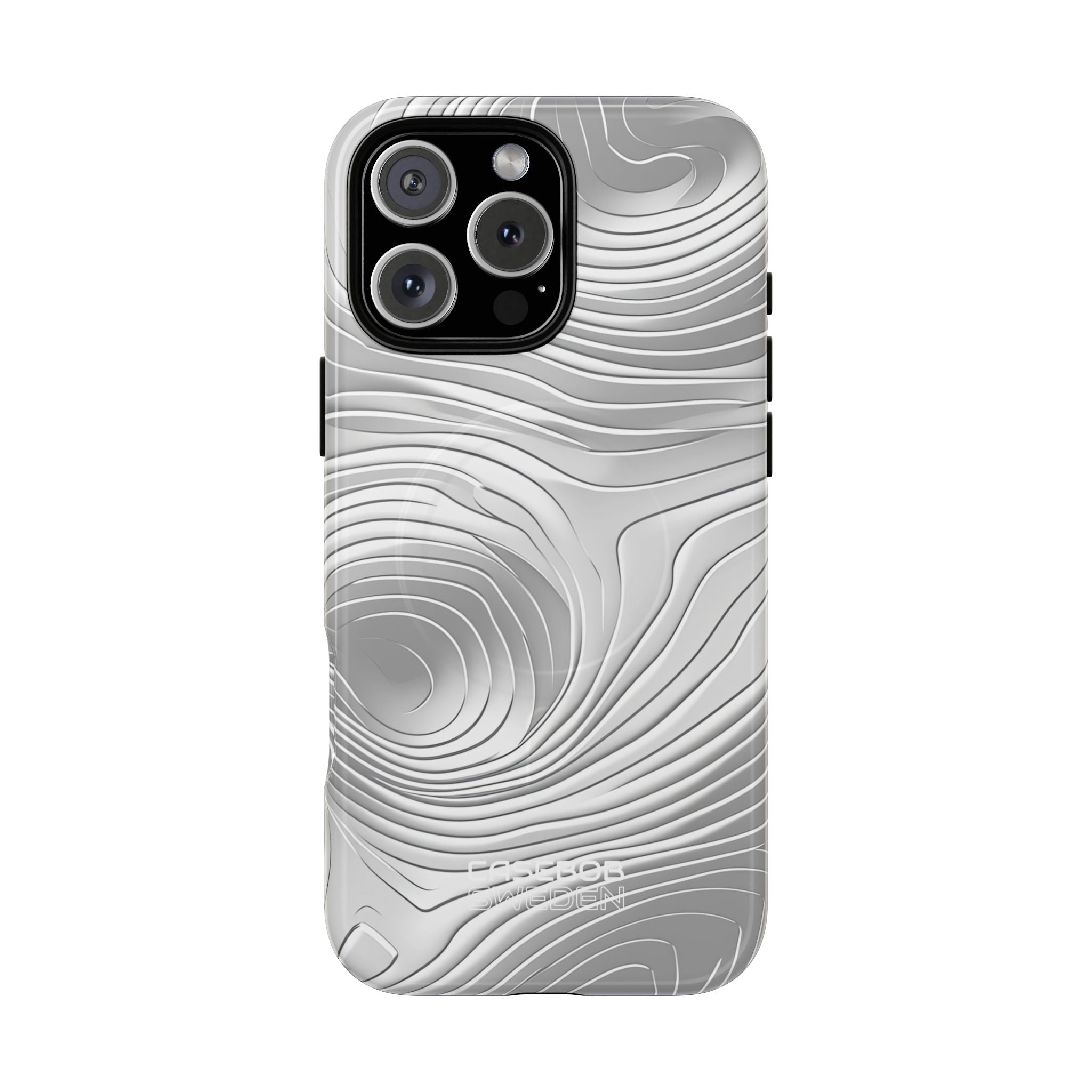 Monochrome Flow Lines iPhone 16 - Tough+
