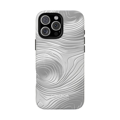 Monochrome Flow Lines iPhone 16 - Tough+