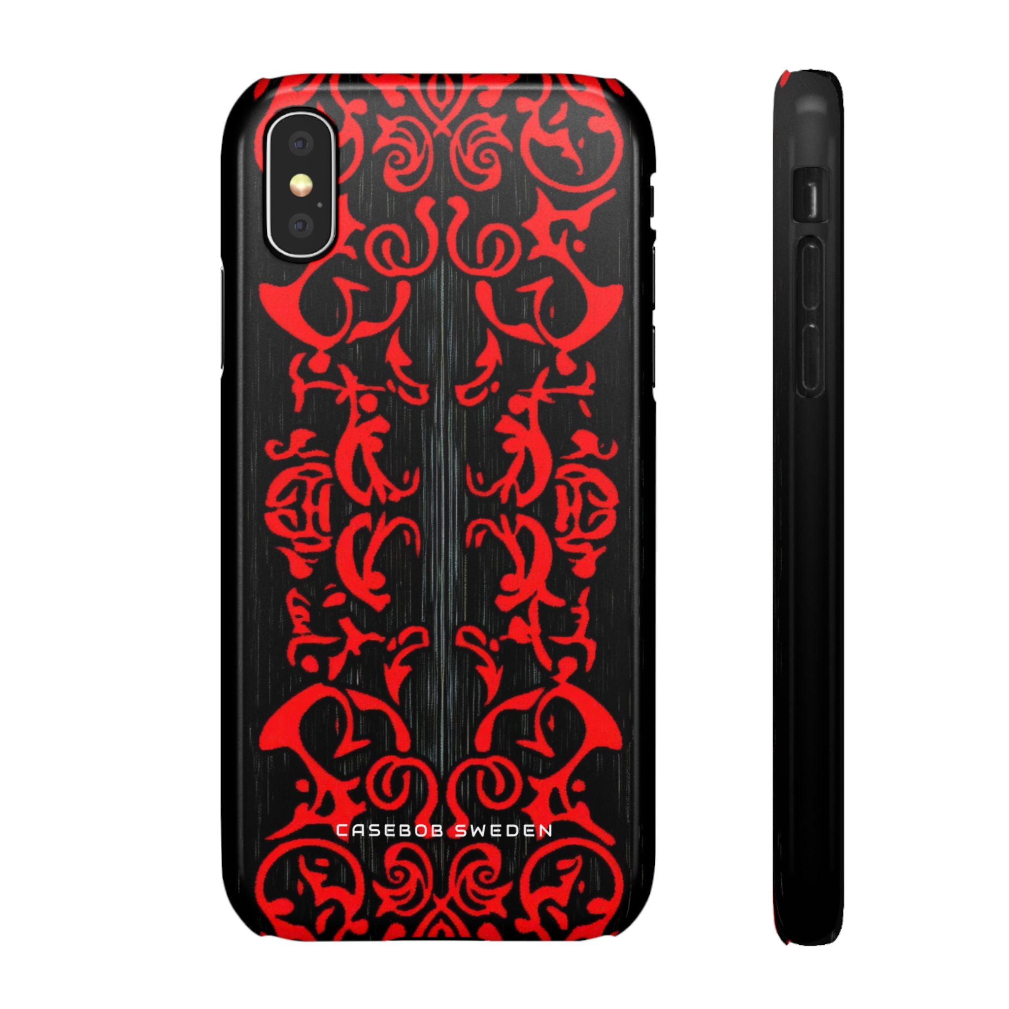 Gothic Crimson Symmetry  iPhone X - Slim Phone Case