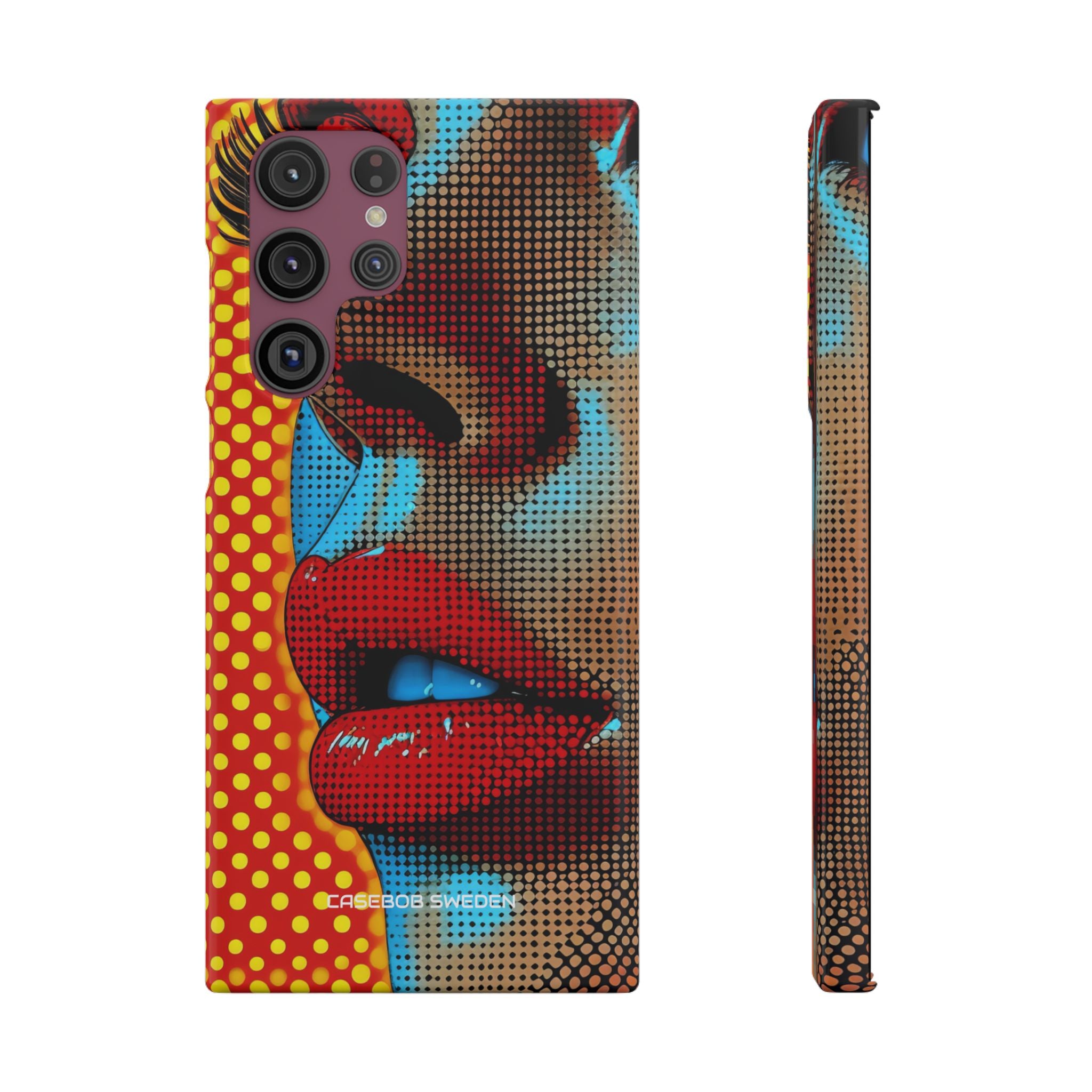 Yellow Red Pop Art Portrait - Slim Samsung S22 Phone Case