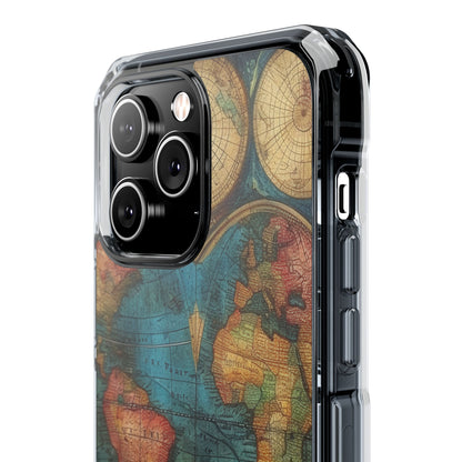 Vintage World Map iPhone 14 - Impact Clear+
