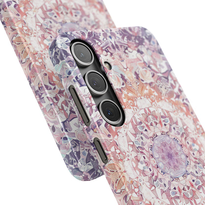 Purple Pink Mandala - Slim Samsung S24 Phone Case