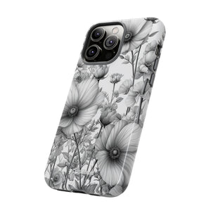 Monochrome Flora | Protective Phone Case for iPhone