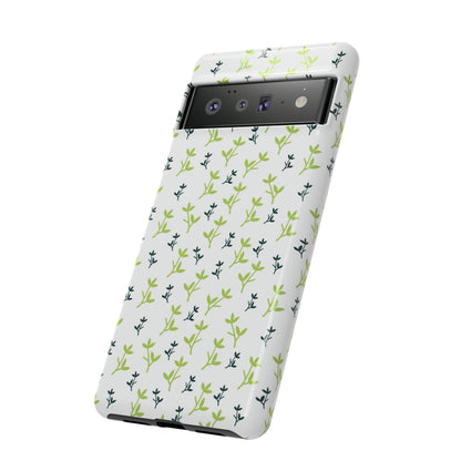 White Flower Pattern - Protective Phone Case