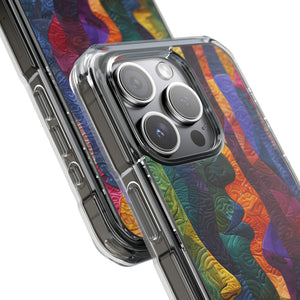 Interwoven Vibrance - Phone Case for iPhone (Clear Impact - Magnetic)